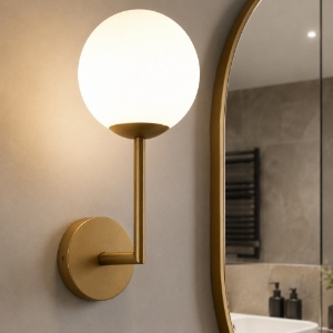 Applique bagni metallo oro ip44 impermeabile