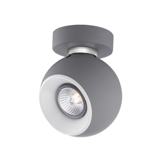 Faretto led orientabile da soffitto sfera grigio gu10 fp