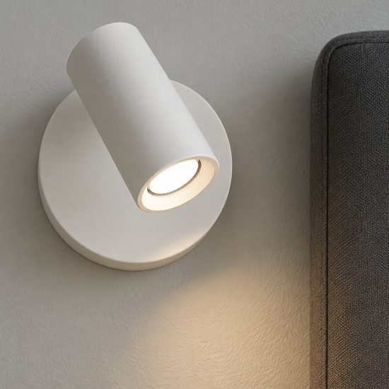 Linea light bart w applique bianco led 5w 3000k con interruttore