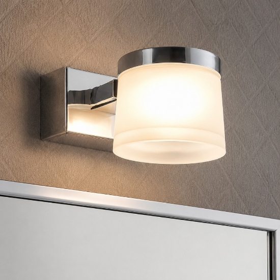 Applique da bagno led 5w 3000k cromo ip44