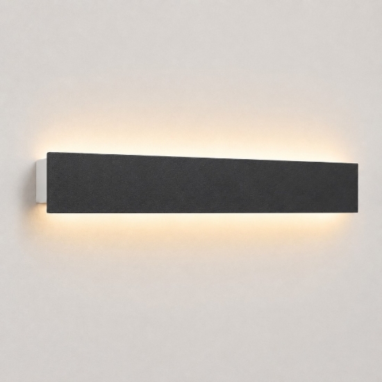 Applique antracite 65 cm led cct 43w 3000k 4000k rettangolare moderna luce indiretta