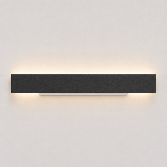 Applique antracite 65 cm led cct 43w 3000k 4000k rettangolare moderna luce indiretta