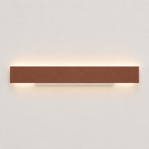 Applique ruggine 65 cm led 43w cct 3000k 4000k rettangolare moderna luce indiretta