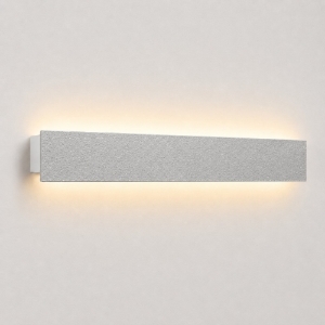 Applique grigio perla 65cm led 43w cct 3000k 4000k lungo rettangolare moderna