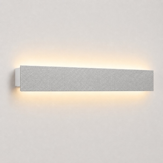 Applique grigio perla 65cm led 43w cct 3000k 4000k lungo rettangolare moderna