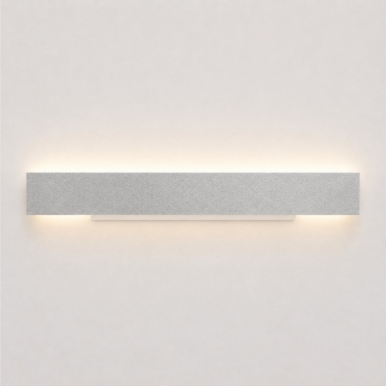 Applique grigio perla 65cm led 43w cct 3000k 4000k lungo rettangolare moderna