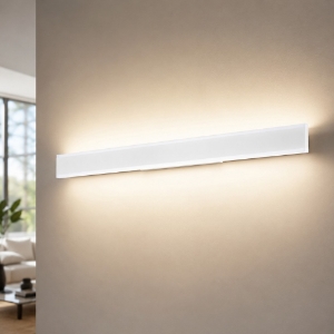 Applique lungo led 32w cct 3000k 4000k 6000k dimmerabile bianco moderna kante perenz