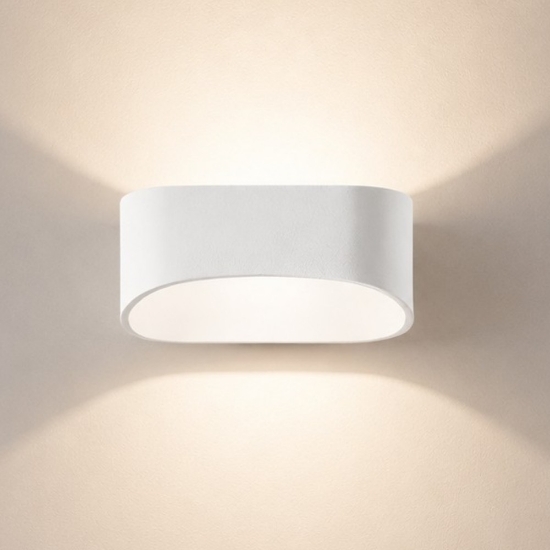 Applique led 10w 3000k bianca design moderna isyluce