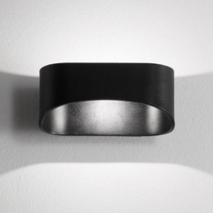 Isyluce applique nera design moderno led 10w 4000k
