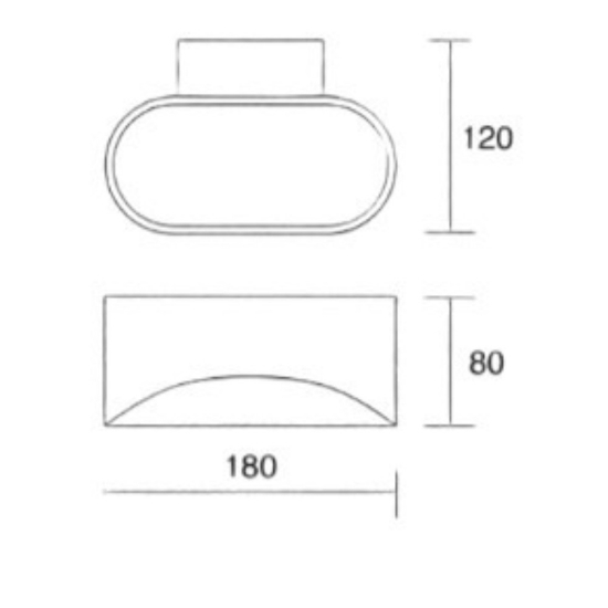 Isyluce applique moderna led 10w 4000k bianca