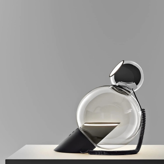 Lampada da tavolo design stilnovo gravita led 3000k dimmerabile