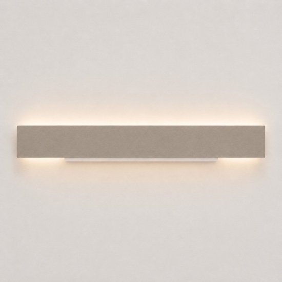 Applique tortora 65 cm led 43w cct 3000k 4000k rettangolare moderna per soggiorno