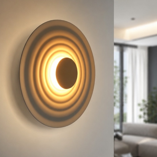 Maytoni nami applique da parete led 6w 2700k onde circolari