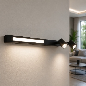 Applique da parete con due spot orientabili led 3000k