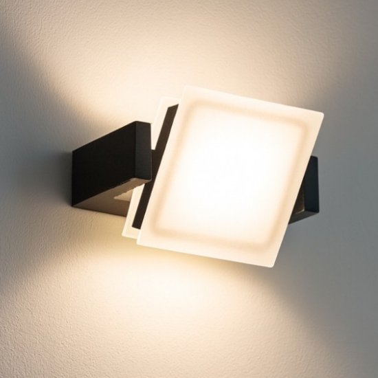 Vivida axella applique led 10w 3000k nera girevole