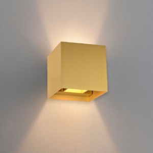 Applique cubo da parete oro fasci di luce regolabili
