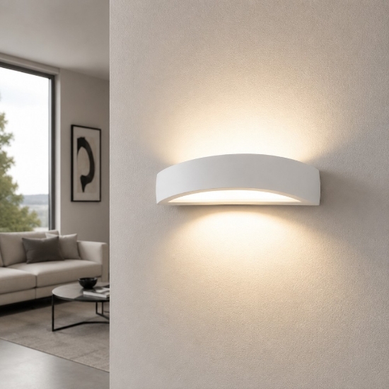 Ideal lux soda ap1 applique in gesso verniciabile 30cm