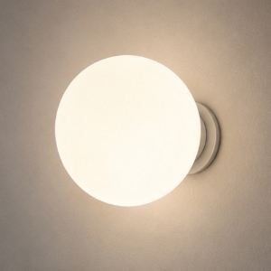 Affralux applique potiri moderna sfera vetro bianco 25cm