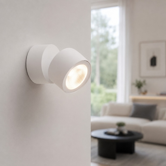 Perenz applique da parete bianca led orientabile 15w 3000k fp