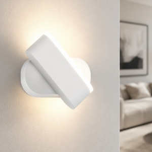 Applique bianco moderna girevole led 3000k perenz illuminazione candy