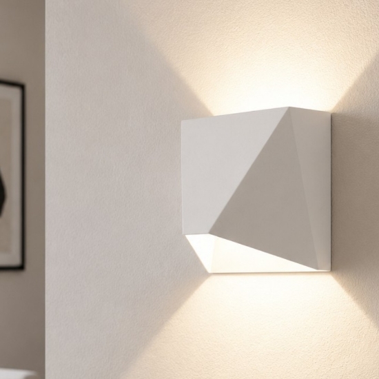Applique da parete bianca moderna squadrata led 3000k
