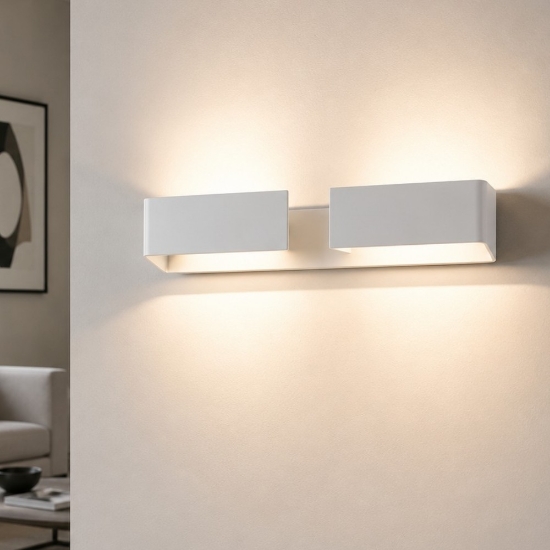 Applique bianca design moderna isyluce graffa led 40w 4000k