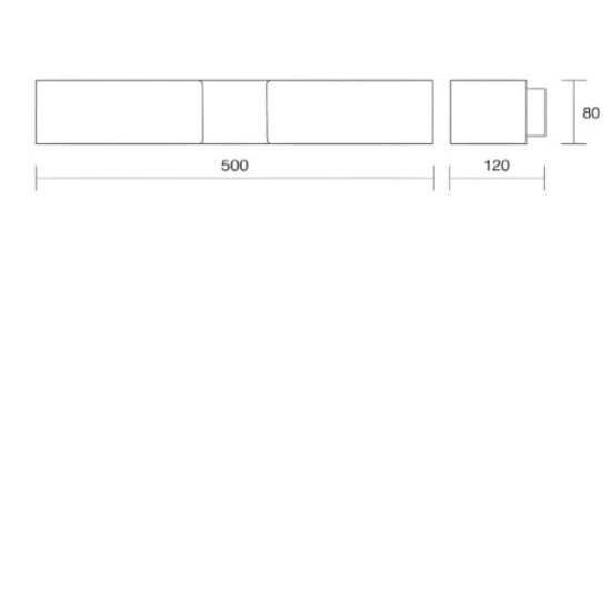 Applique bianca design moderna isyluce graffa led 40w 4000k
