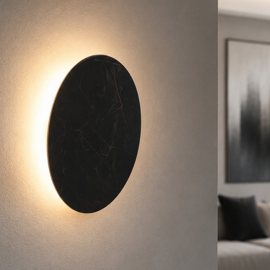 Applique moderna led 19w nero linea light gemini w2