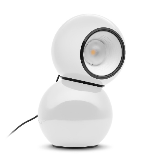 Abat-jour da comodino bianca design gravitino stilnovo led 3000k dimmerabile
