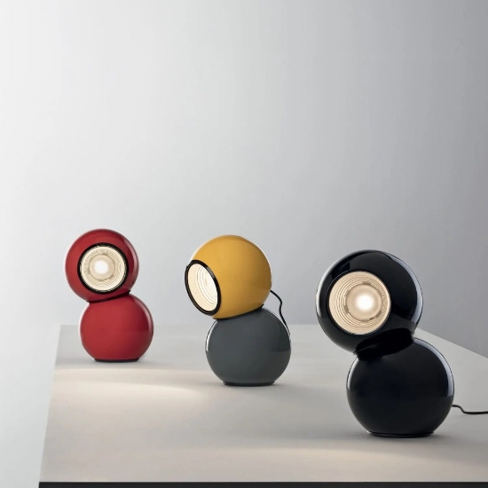 Stilnovo gravitino abat-jour lampada da comodino nera design orientabile led