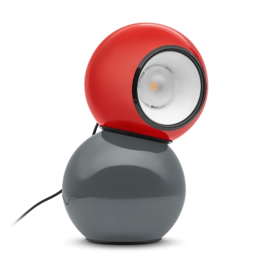 Gravitino stilnovo lampada da tavolo led 3000k grigio rosso dimmerabile