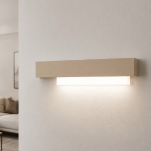 Applique led 25w 3000k doha gea luce moderna bianco tortora