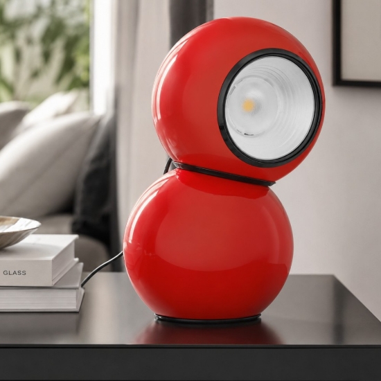 Gravitino stilnovo lampada da tavolo rossa led dimmerabile design