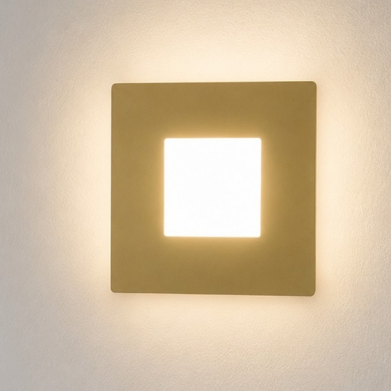 Gea luce bilde applique da parete led 25w 3000k colore oro
