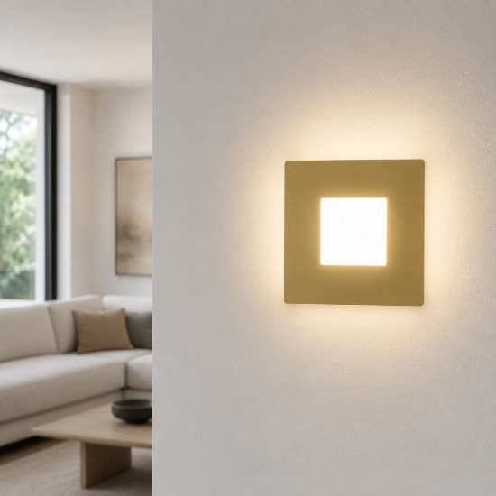 Gea luce bilde applique da parete led 25w 3000k colore oro