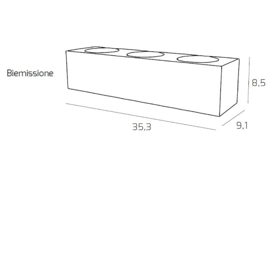Grande applique led grigio moderna per pareti