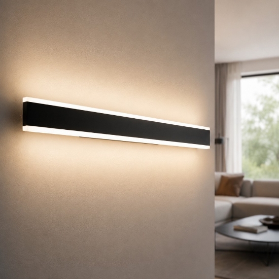 Applique da parete nero moderna led 32w cct 3000k 4000k 6000k dimmerabile perenz kante