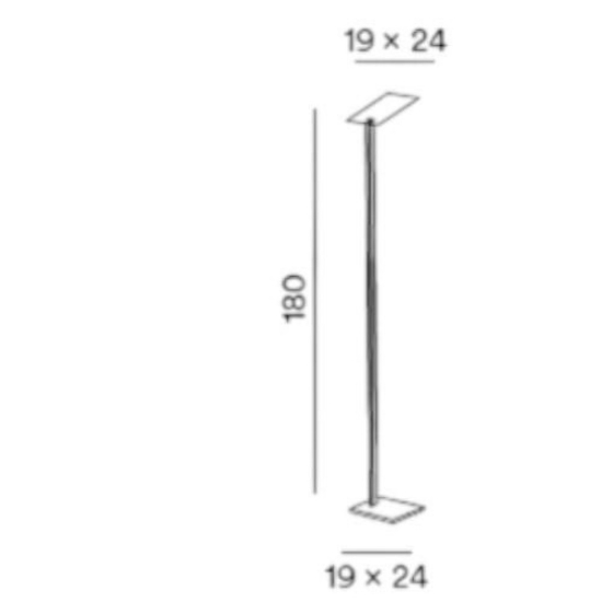 Perenz quadra piantana moderna nera orientabile led cct 3000k 4000k 6000k dimmerabile