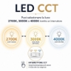 Ventilatore da soffitto con luce led 10w cct 2700k 3000k 4000k bianco e pino con telecomando 28mq