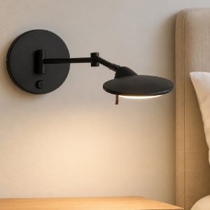 Applique camera da letto moderna orientabile led 3000k nero opaco