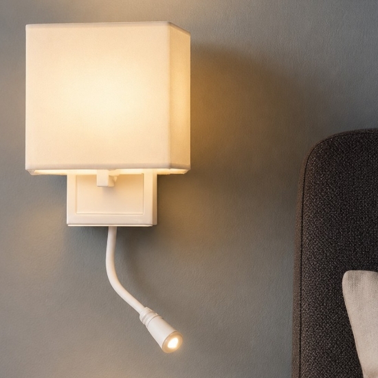 Applique per comodino camera da letto due luci con interruttore