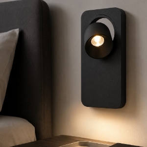 Applique nero con interruttore per camera da letto linea light beebo w led 5.1w 3000k