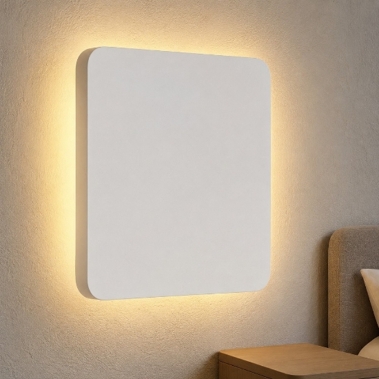 Applique quadrato bianco led 6w 3000k moderna