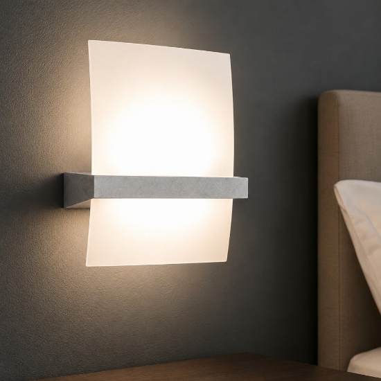 Applique da comodino legno argento toplight wood