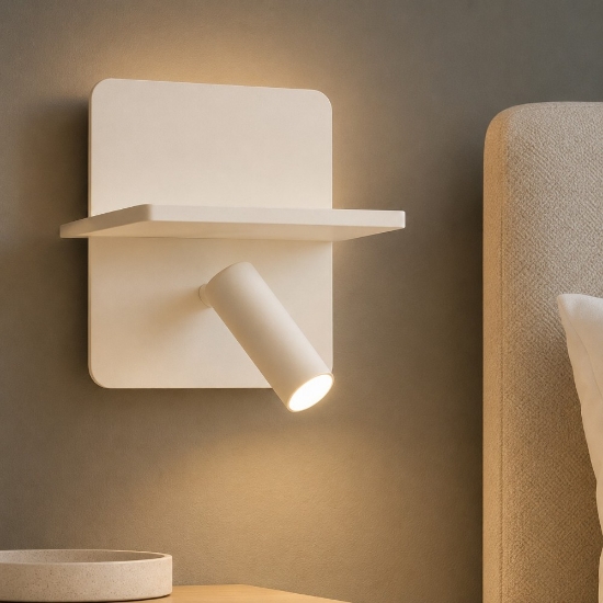 Piano ap ideal lux applique camera da letto bianca porta usb led 3000k orientabile