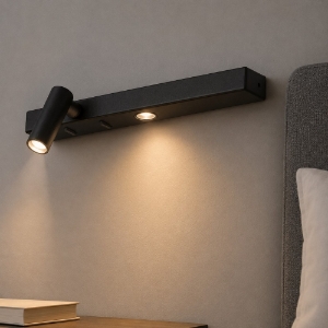 Ideal lux bonne nuit-1 applique nera per camera da letto orientabile led 3000k