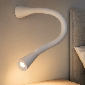 Linea light snake w1 applique led 2w 3000k bianco orientabile