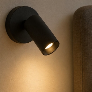 Applique nero linea light bart w switch led 5w 3000k orientabile