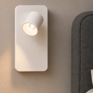 Applique linea light beebo w bianco led 5w 3000k per camera da letto con interruttore