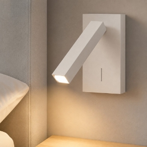 Applique comodino camera da letto bianca led 3000k orientabile